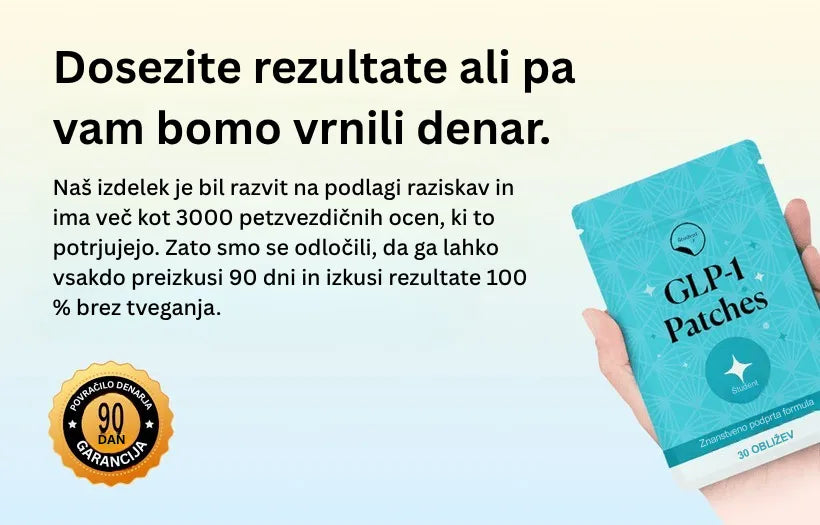 Orylo™ GLP-1 obliž za zaustavljanje hrepenenja po hrani SN